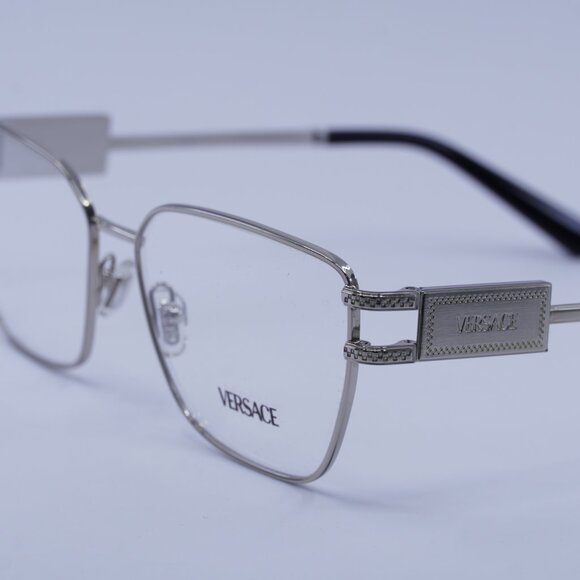 Versace VE1301 1000 Eyeglasses Silver 55mm Cat Eye Frame - Picture 5 of 11